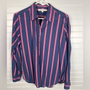 Xirena Women’s Blue and Pink Striped Shirt